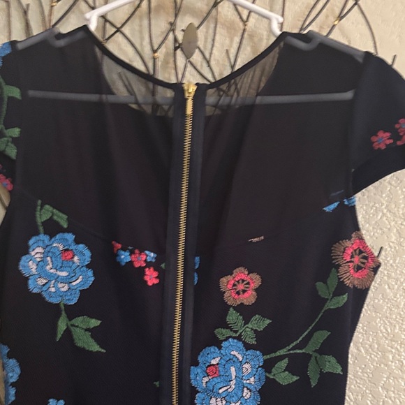 Chic Navy Floral Mini Dress - Picture 8 of 11